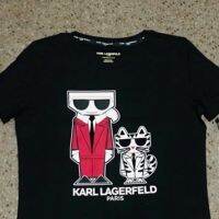 Karl Lagerfeld graphic cotton O-neck T-shirt for men