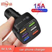 【Aishang electronic】HTHwish CigaretteCharger 5V 3.1ACharger 6Car PhoneAdapter สำหรับ Iphone13 XiaoMi12PorHuawei