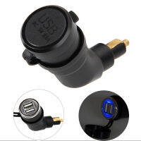 5V 3.3A Moto Charger Dual USB Power Adapter For BMW Hella Motorcycl Lighter Adapter With Socket Plug Cover For iPhone