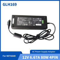 ของแท้12V 6.67A 80W 4PIN LI SHIN LSE0111C1280 0452B1280เสถียรอะแดปเตอร์ AC และทนทานสำหรับ NETGEAR RN10400 Posflex EA10953A เครื่องชาร์จอุปกรณ์พลังงาน