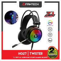 FANTECH รุ่น HG27 TWISTER Gaming Headset ระบบ 7.1 หูฟังเกมมิ่ง แฟนเทค หูฟัง gaming มีไมโครโฟน ไฟ RGB รอบหูฟัง  สำหรับเกมแนว FPS , RTS, MMORPG ,MOBA