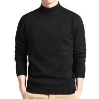 Men Sweater Solid Pullovers Mock Neck Spring And Autumn Wear Thin Fashion Undershirt Size M to 4XL2023