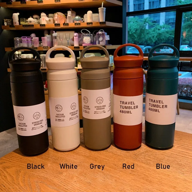 thermos water bottle black