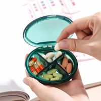 Portable Pill Box Creative Compartment Plastic Sealed Moisture-proof Small Pill Box Four-compartment Mini Travel Storage Box