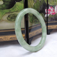 Natural Chinese Guizhou Cui Hand Carved Round Bar Jade celet Fashion Boutique Jewelry Men and Women Light Color Jade celet