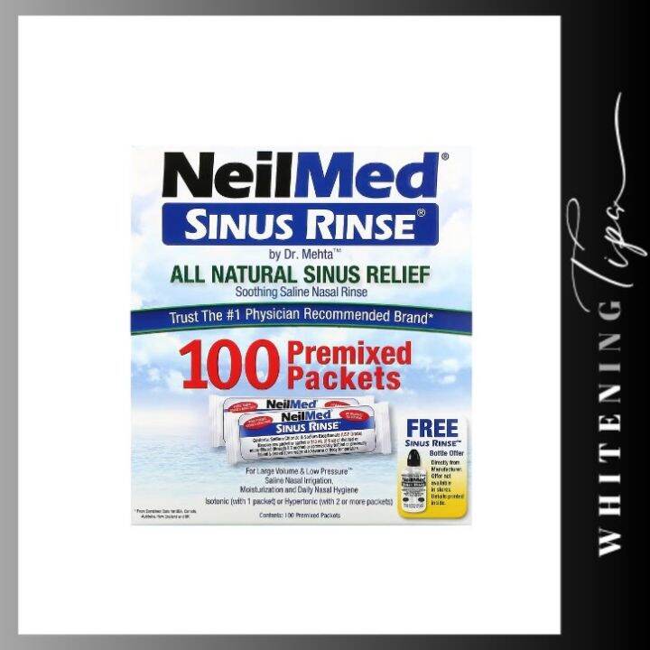 Whitening Tips NeilMed Sinus Rinse, All Natural Sinus Relief, 100 ...