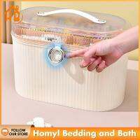 Homyl กล่องเก็บของจัดเก็บของในบ้านสองช่องสำหรับงานหัตถกรรมอุปกรณ์การตัดเย็บผม