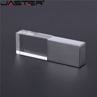 JASTER Creative Logo Crystal Metal USB Flash Drive Pendrive 4GB 8GB 16GB 32GB 64GB 128GB External Storage Memory Stick U Disk