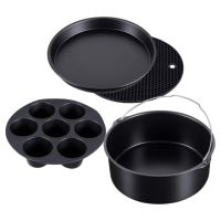 4 Set Pressure Cooker, Steamer Air Fryer Bakeware Accesories Compatible for Ninja Foodi 5 6.5 8 QtOP101 OP301 OP302