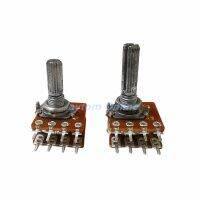 【HOT】✗◇ 1pc Audio Volume Potentiometer WH-148 8-pin With B50K B100K 20mm 25mm Plum Shaft