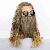 【LZ】┅  Anime Thor peruca chapelaria barba para homens resistente ao calor headwear Halloween role play festa carnaval acessórios traje