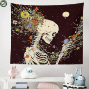 Boupower new Tapestry Skull Head Mysterious Style Printed Bedroom Hanging