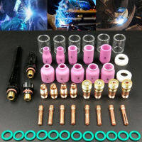 KingBe Mmico 49Pcs Tig Welding Torch Stubby เลนส์แก๊สถ้วยแก้วชุดสำหรับ Wp-17/18/26