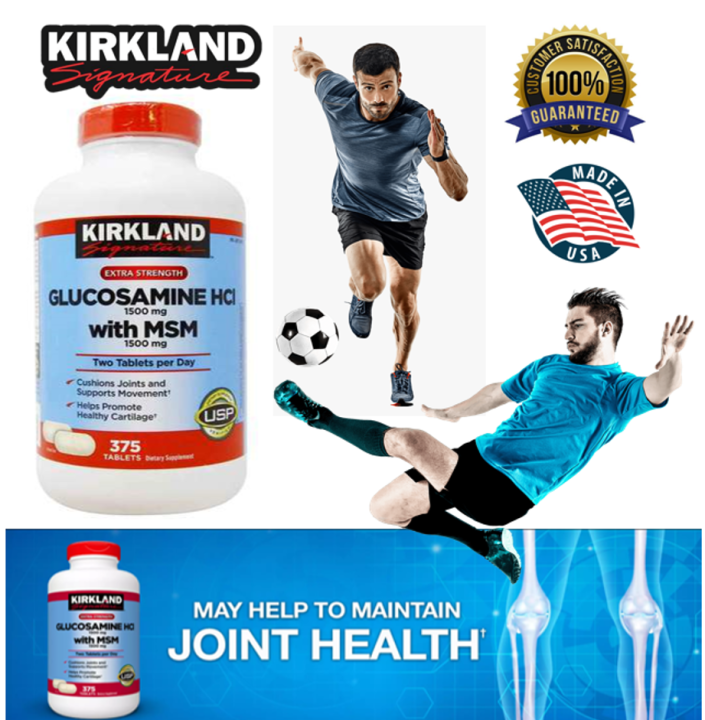 KIRKLAND GLUCOSAMINE HCI 1500 with MSM 1500 จาก USA Lazada.co.th