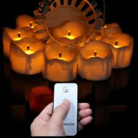 Pack of 6 or 12 Flickering battery candles with remoteflameless led candles for homebattery powered halloween candles