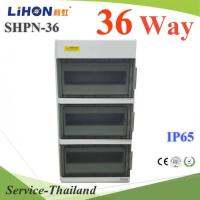 กล่องเบรคเกอร์พลาสติก SHPN ดีไซน์หรู แบบ 36 ช่อง แบบกันน้ำ IP65 รุ่น SHPN-36