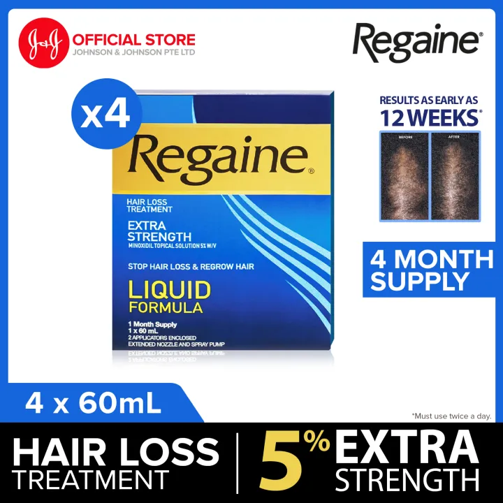 Bundle of 4] Regaine Anti Hair Thinning Extra Strength 5% Solution 60ml Hair  Loss Treatment | Lazada Singapore