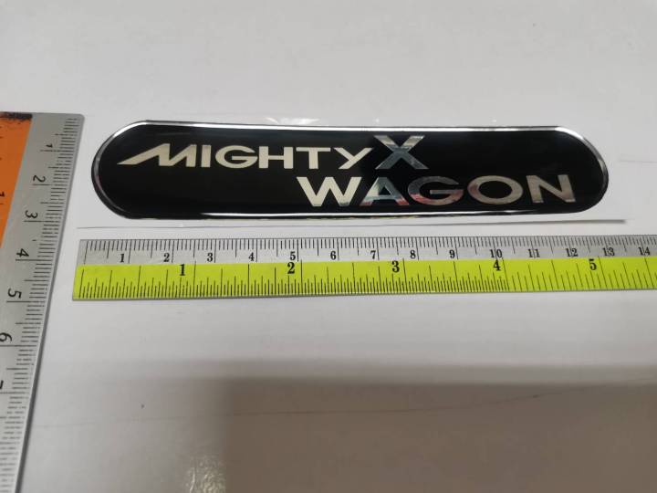 สติ๊กเกอร์เทเรซิ่นนูน-อย่างดี-คำว่า-mightyx-wagon-สำหรับรถ-toyota-mighty-x-wagon-sticker-ติดรถ-แต่งรถ-โตโยต้า