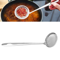 กระชอนสแตนเลส เนื้อดี กระชอนตักของทอด กระชอนด้ามยาว 11/18cm Stainless steel colander