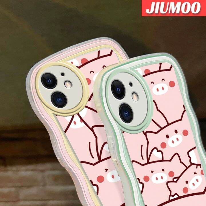 เคส-jiumoo-สำหรับ-realme-3-pro-เคส3i-realme-ลายการ์ตูนหมูน่ารักดีไซน์ใหม่แฟชั่นขอบคลื่นเคสป้องกันเลนส์กล้องซิลิโคนเคสโทรศัพท์แบบใสนิ่มกันกระแทก