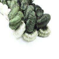 【YD】 1pcs silk thread  hand embroidery embroider cross stitch 400m Dry green series/7 pure colors