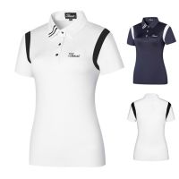 T TIT Golf Clothing Womens Short-Sleeved Casual Slim-Fit Sports Fashion T-Shirt Polo Shirt New Style 2023 Top Quick-Drying Clothes