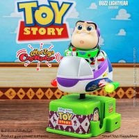 HotToys CosRider Disney Pixar Toy Story Buzz Lightyear ฟิกเกอร์โมเดลรุ่นพิเศษในเวอร์ชั่นขี่ยานพาหนะคู่ใจมีเสียงมีไฟโยกได้สุดน่ารักสินค้าลิขสิทธิ์แท้