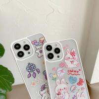 ??CS48 เคสโทรศัพย์มือถือ สีใสสกรีนย์ลายกระต่ายน่ารักๆ สินค้าพร้อมส่ง??