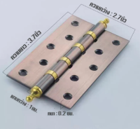 บานพับ บานพับสแตนเลส แหวนลูกปืน 4"x3" หนา 2.0 มิล พร้อมน็อตสแตนเลส