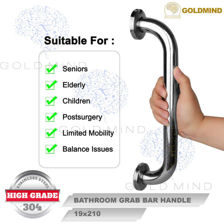 Grab Bar Handrail Stainless Steel 304, Bathroom Safety Grab Handles