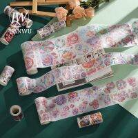 JIANWU 300cm Creative Journal Collage PET Special Oil Washi Tape Cute Flowers DIY Scrapbooking Material Masking Tapes Stationery