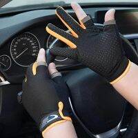 ✻ Anti-Slip Fishing Gloves Wear-resistant Summer Outdoor Breathable Angling Cycling Sports Gloves Two Finger Cut Fishing Gloves