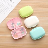 8 Grids Medicine Box Travel Pill Box Organizer Container With Seal Ring Small Box For Tablets Wheat Straw Container For Medicine