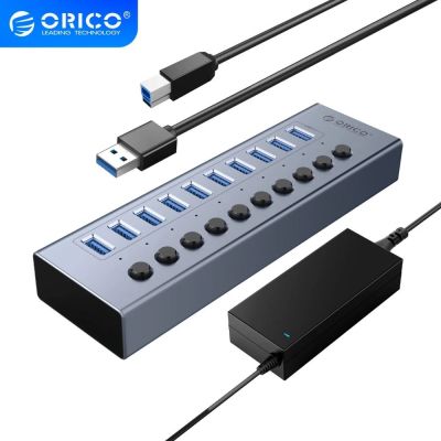 USB พลังงาน ORICO ฮับ3.0พอร์ต7/10/13/16อุปกรณ์เสริม USB พร้อมสวิตช์เปิด/ปิด12V อะแดปเตอร์ที่รองรับตัวแยกการชาร์จสำหรับ PC ||-AliExpress