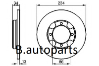 จานเบรคหน้า MITSUBISHI COLT C51A C52A C61A 1988-1992 LANCER CHAMP 1 C61A C62A 1988-1992 RUNSTOP /คู่