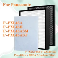 F-ZXLD45Z F-ZXLP45Z สำหรับ F-PXL45A F-PXL45พานาโซนิค F-PXL45H F-PXL45AST F-PXL45ASM FPXL45เครื่องกรองอากาศเปลี่ยนแผ่น HEPA และกระตุ้นตัวกรองคาร์บอน