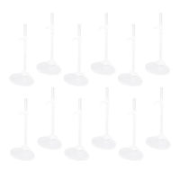 12 Pcs Doll Stand Holder Standing Wrist Support Display Rack cket Adjustable Transparent Model Furniture Mannequin Doll House