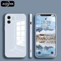 AUOVIEE เคสกระจกเหลว,เคสป้องกันฝาหลังสีสันสดใสกันรอยขีดข่วนสำหรับ iPhone 11 13 12 Mini Pro XS Max X XR 6 7 8 Plus SE2