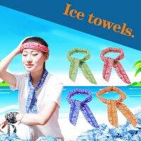 hot【DT】 Scarf Super Neck Cooling Headband cool towel cold water neck cooling scarf