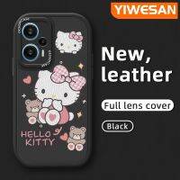 YIWESAN เคสสำหรับ F5 POCO เคสลายการ์ตูน Hello Kitty รูปหมีดีไซน์ใหม่บางนุ่มหนังซิลิกาเคสโทรศัพท์เจลฝาปิดเลนส์กล้องกันกระแทกเคสกันกระแทก