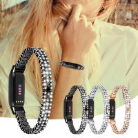 ☊¤ Strap For Fitbit-luxe Smart Watch Alloy G-shaped Diamond Watch Replacement Wristband Colorful Support Accessories Dropshiping