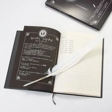 Death Note Coloreddeath Note Anime Notebook & Feather Pen Set - Leather  Journal Book
