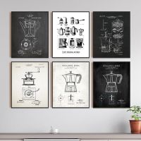 Coffee Patent Canvas Poster Barista Gift Coffee Shop Decor Coffee Prints Coffee Lovers Gifts Vintage Art Painting Wall Picture