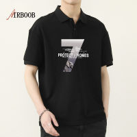 AIRBOOB Polo เสื้อยืดแขนสั้นผู้ชายฤดูร้อนแฟชั่นยุโรปและอเมริกาเสื้อยืดแบบหลวมผู้ชาย