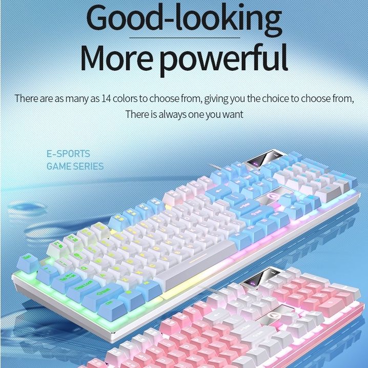 ชุดคีย์บอร์ด-และเมาส์เล่นเกม-แบบใช้สาย-usb-สีชมพู-สีม่วง-สําหรับผู้หญิง-และผู้หญิง-pink-purple-gaming-keyboard-mechanical-felling-keybord-mouse