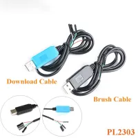 ;[-[; 5Pcs PL2303 PL2303HX USB To UART TTL PL2303TA Convert Serial Cable Brush Cable Download Line RS232 Converter Adapter  Upgraded