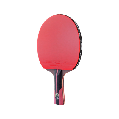 BOER 1 Piece Carbon Black Blade Table Tennis Racket with Rubber Table Tennis Paddle Table Tennis Racket Horizontal Grip Red