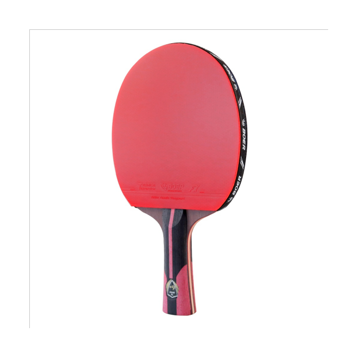 boer-1-piece-carbon-black-blade-table-tennis-racket-with-rubber-table-tennis-paddle-table-tennis-racket-horizontal-grip-red