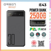 Eloop E43 แบตสำรองชาร์จเร็ว 25000mAh QC4.0 /PD 30W Max ชาร์จเร็ว Quick Fast Charge มีซองผ้ากันรอย แท้ 100%