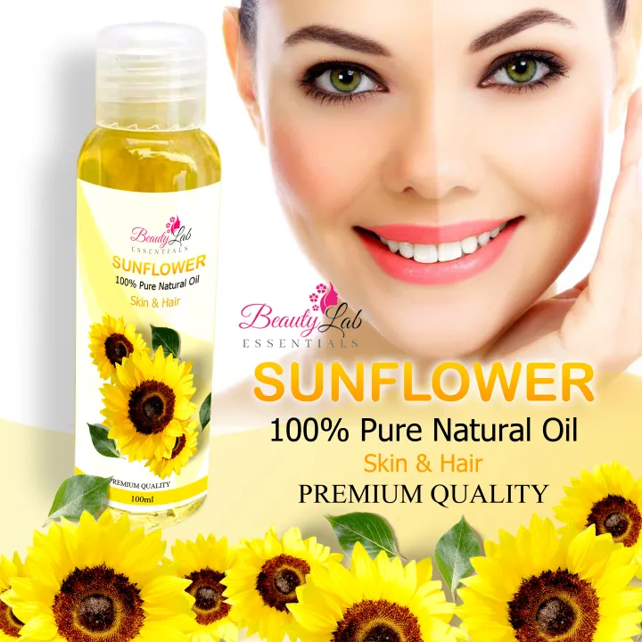 BEAUTYLAB ESSENTIALS SUNFLOWER OIL 100 PURE NATURAL ORGANIC 100 ml